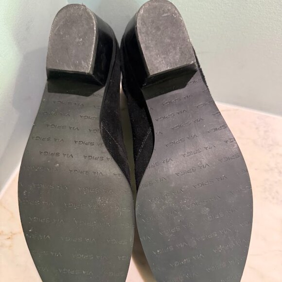 Via Spiga Black Suede Boots Ankle Boots, Size 10 M - Picture 5 of 5